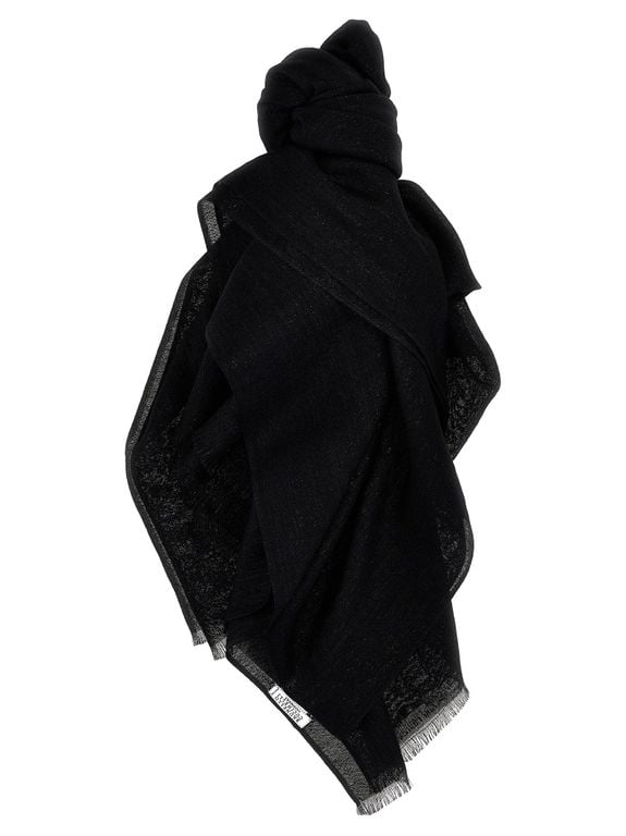 Lurex Cashmere Scarf - Black - Brunello Cucinelli Scarves