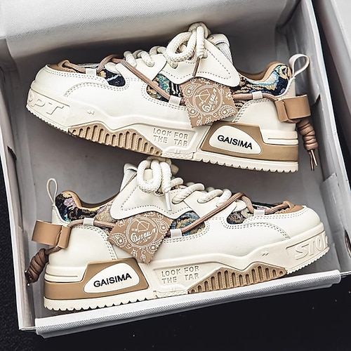 Herren-Sneaker mit dicker Sohle und Camouflage-Muster, trendige Streetwear-Laufschuhe zum Schnüren, bequeme, lässige Sportschuhe für den Alltag Sport Image