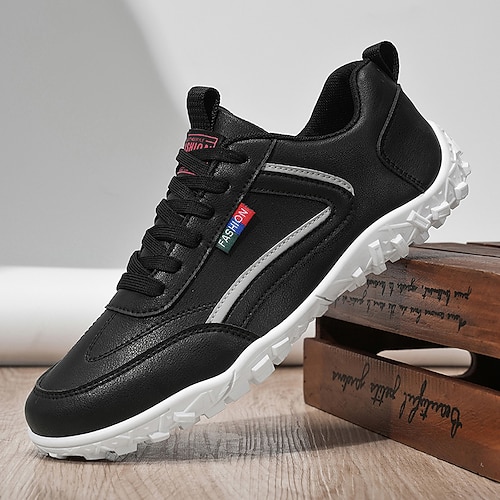 Orangefarbene, leichte Laufsneaker für Herren mit kontrastierenden marineblauen Streifen, atmungsaktive Sportschuhe fürs Fitnessstudio, Outdoor-Training und tägliche Spaziergänge Image