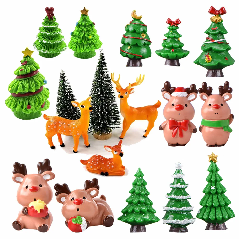 Figurine Miniature de cerf de famille d