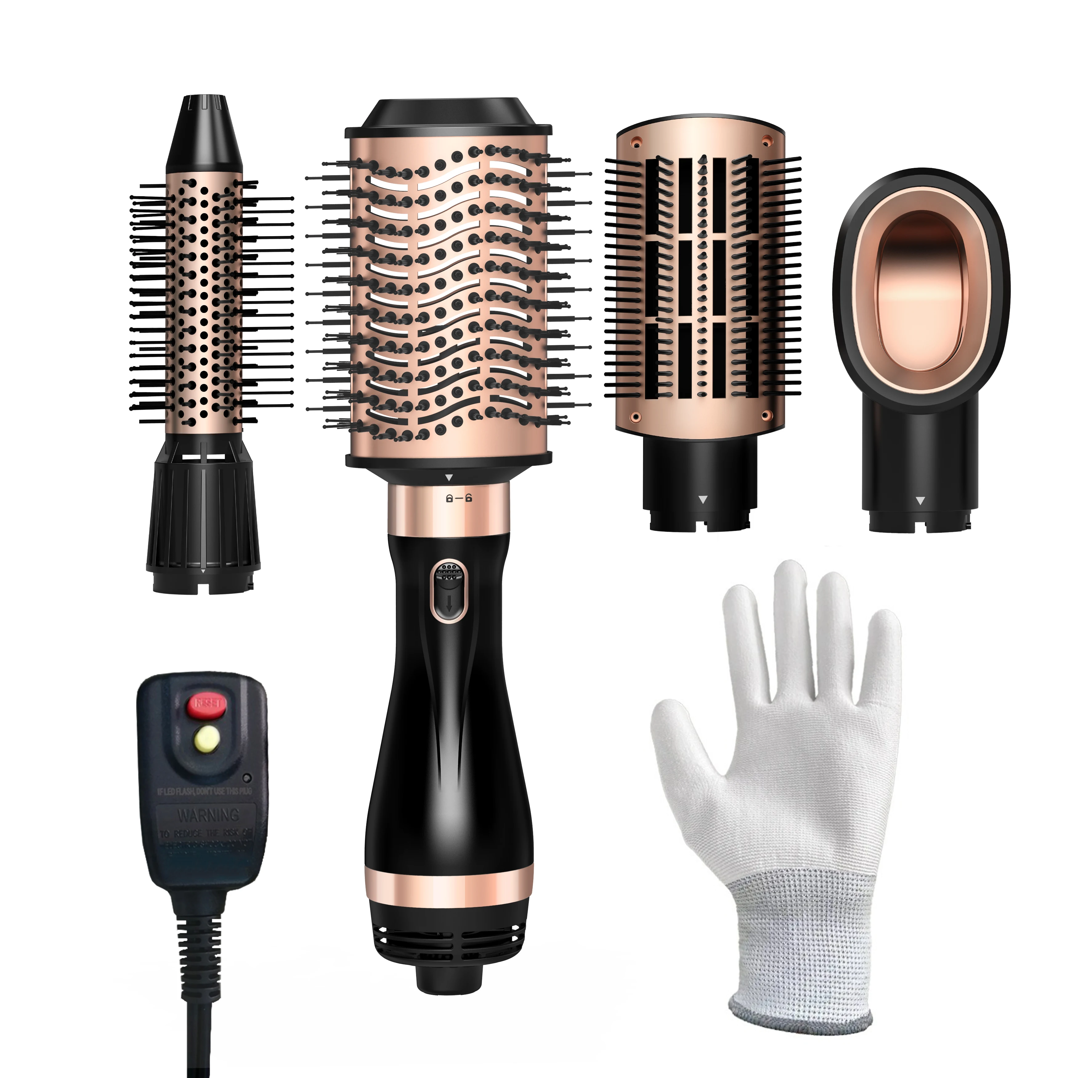 Nicebay Hair Dryer Brush, Hot Air Brush, Blow Dryer Brush Tool Set, Round Blowout Hot Air Brush Straightener Curling in One