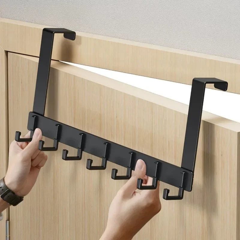 Tür hinter Haken Lagerung Wandbehang Kleiderbügel Kleiderhaken stanzfreier Kleiderbügel Schlafzimmer Organizer Lagerung Küchenzubehör