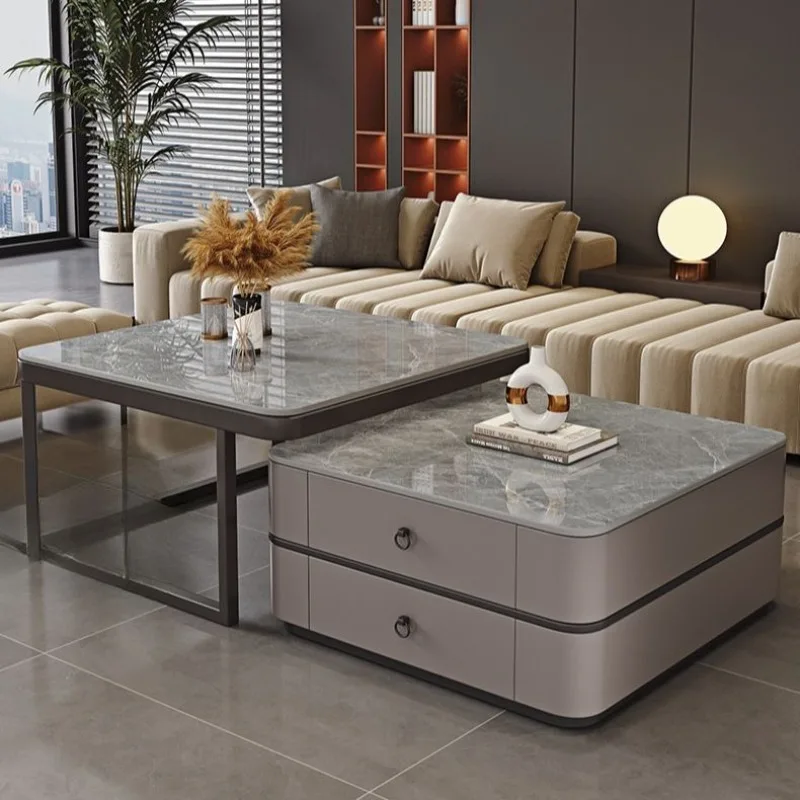 Rahmen Minimalist Couchtisch Multifunktions Ästhetisch Einzigartiger Boden Couchtisch Italienischer Luxus Wohnzimmer Tisch Wohnmöbel Image