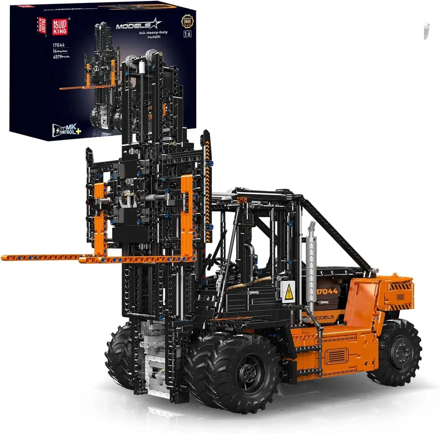 Mould King 17044 Hochleistungs-Gabelstapler-Bausteinset – MOC RC-Regal angehoben, 4579-teilig, Geschenk für Erwachsene und Jugendliche Image