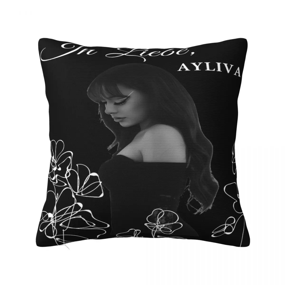Ayliva In Liebe Quadratische Kissenbezüge Popsänger Musik Kissenbezüge Toller dekorativer Kissenbezug für Sitz 40 * 40 cm Image
