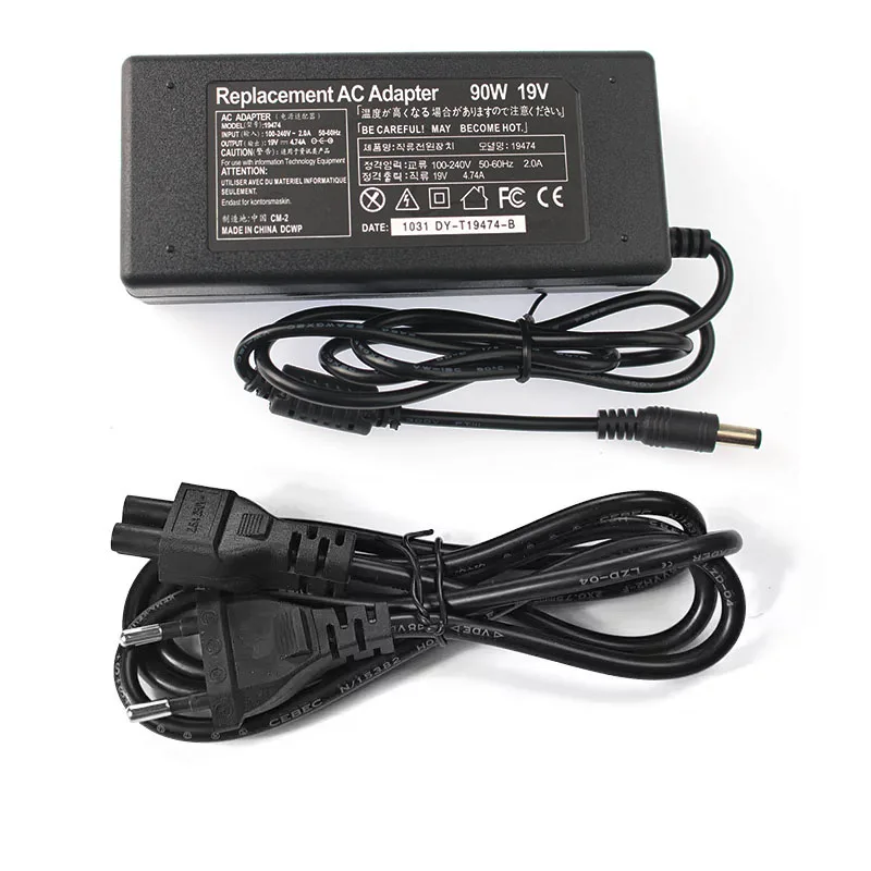 AC DC 19V 4,74A 90W Laptop Ladegerät Netzteil für ASUS Toshiba/Lenovo Adapter A46C X43B A8J K52 U1 U3 S5 W3 W7 Z3 Notebook Image