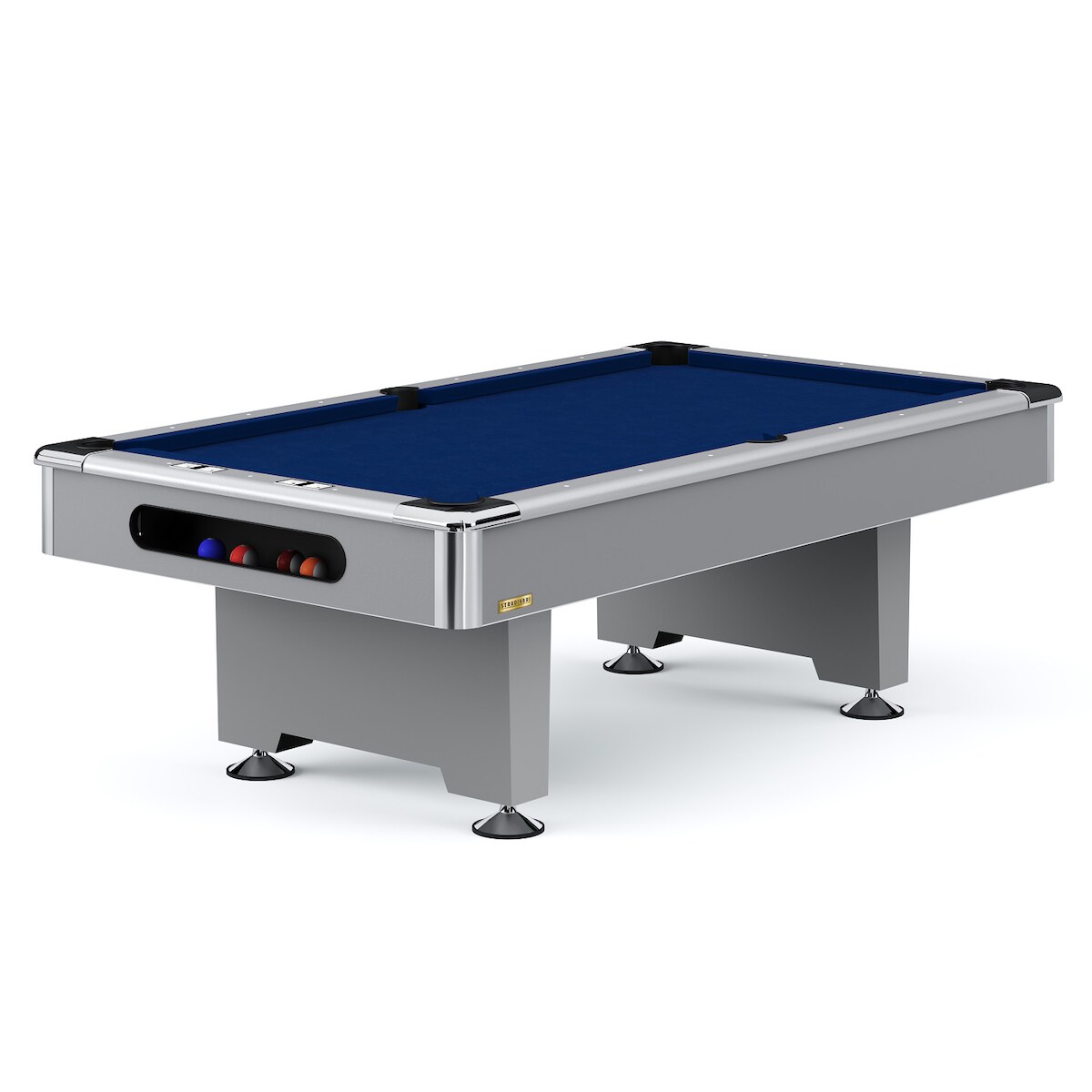 Automaten Hoffmann Billardtisch "Club Pro III" Dekor Grau, Simonis 860, Tournament-Blue, 9 ft (Spielfeld 254x127 cm) Image