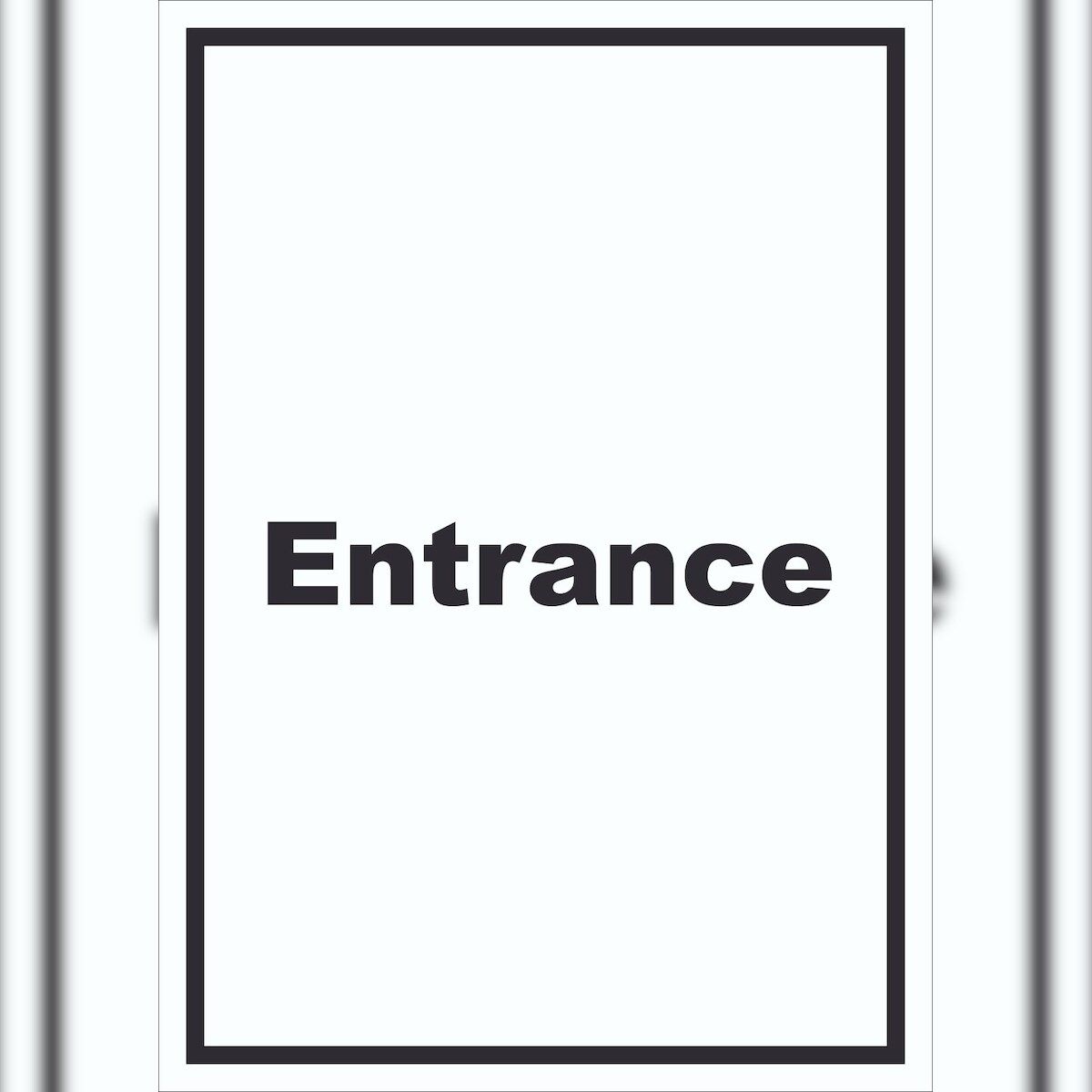 HB-Druck Entrance Schild mit Text Eingang hochkant A5 Rückseite selbstklebend Image