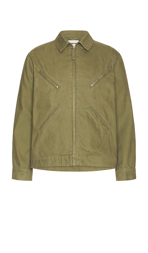 Pop Trading Company Full Zip Jacket in Green. - size XL/1X (also in L, M, S)