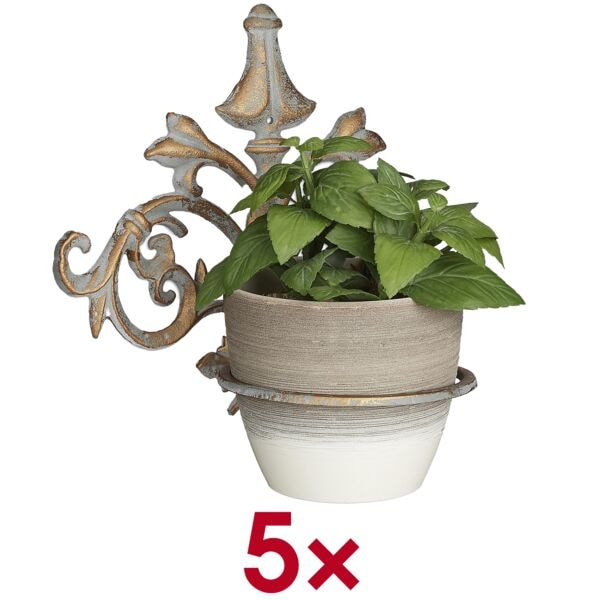 relaxdays 5er-Set Wand-Blumenhalter Barock Image