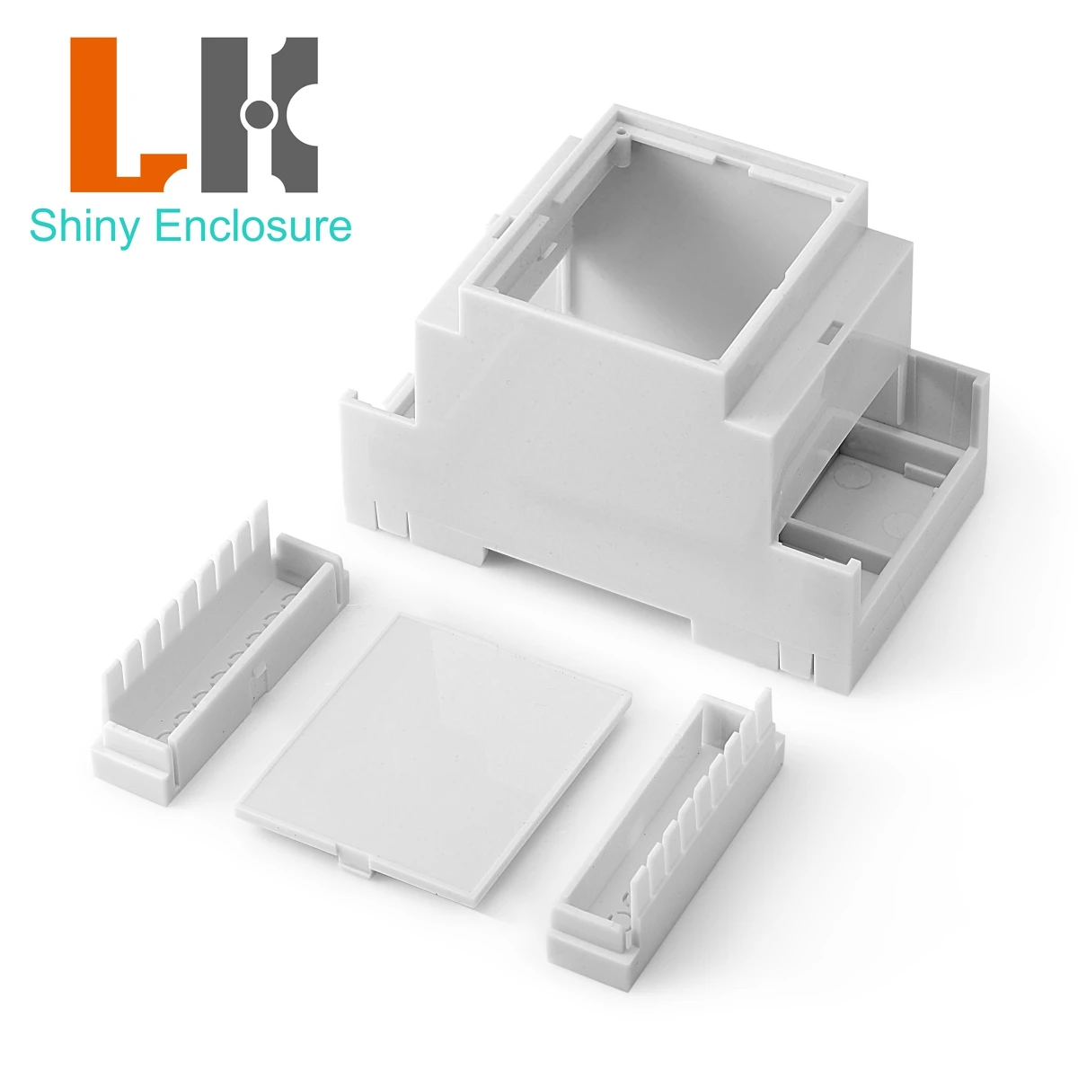 Neuankömmling DIN-Schiene SPS-Anschlussdose 90 x 57 x 53 mm Wandmontage-Instrumentengehäuse ABS-Kunststoff Elektronikboxen Projektgehäuse Image