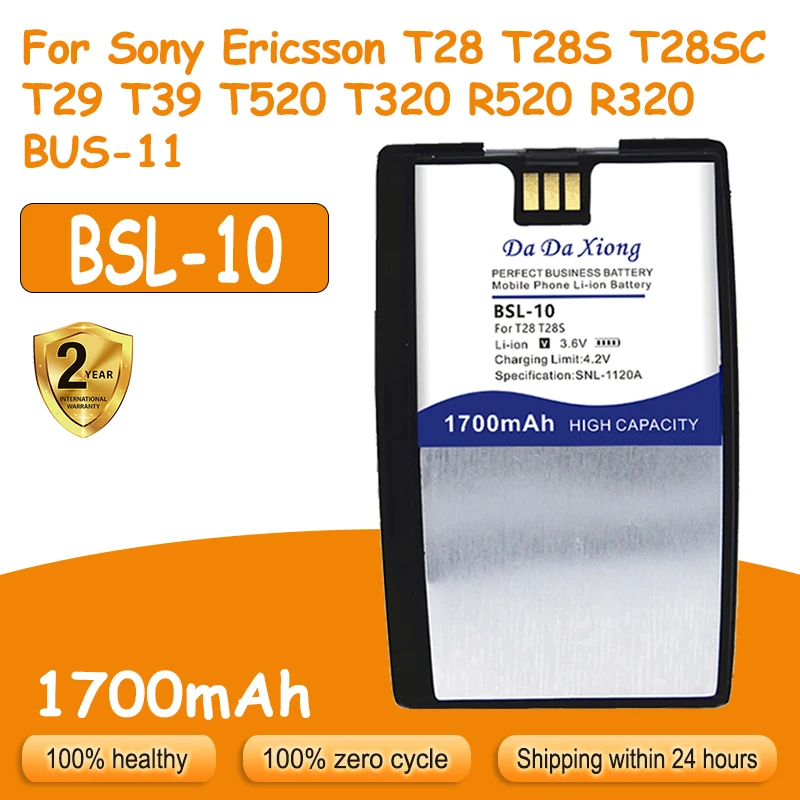 Brandneuer 1700 mAh BSL10 BSL-10 Akku für Sony Ericsson T28 T28S T28SC T29 T39 T520 T320 R520 R320 BUS-11 Image