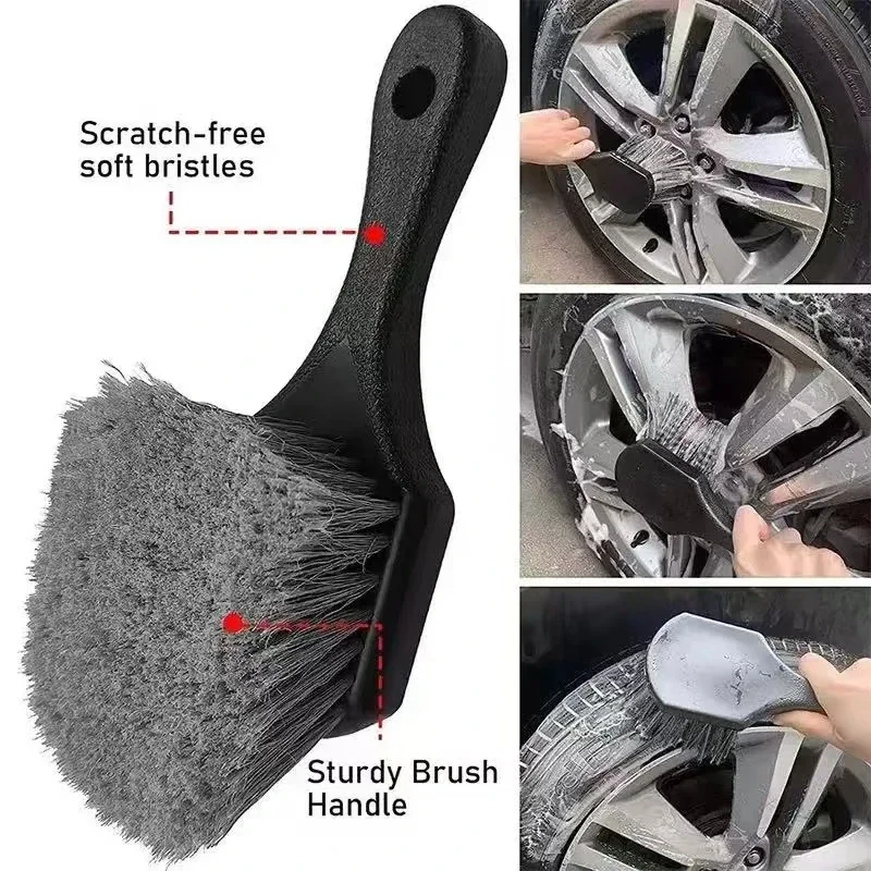 Auto Rad Reinigung Pinsel Detail Pinsel Kurzen Griff Reifen Felge Waschen Pinsel Fahrzeuge Reinigung Halten Werkzeuge Auto Zubehör Image
