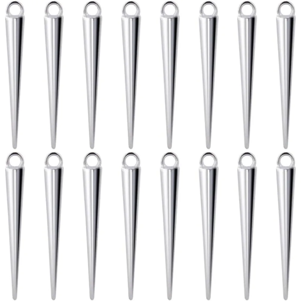 1 Box 50 Stück Spike Charms Perlen Kegel Charms Antik Gothic Lange Spikes Kegel Vintage Rund Goth Charm Bulk