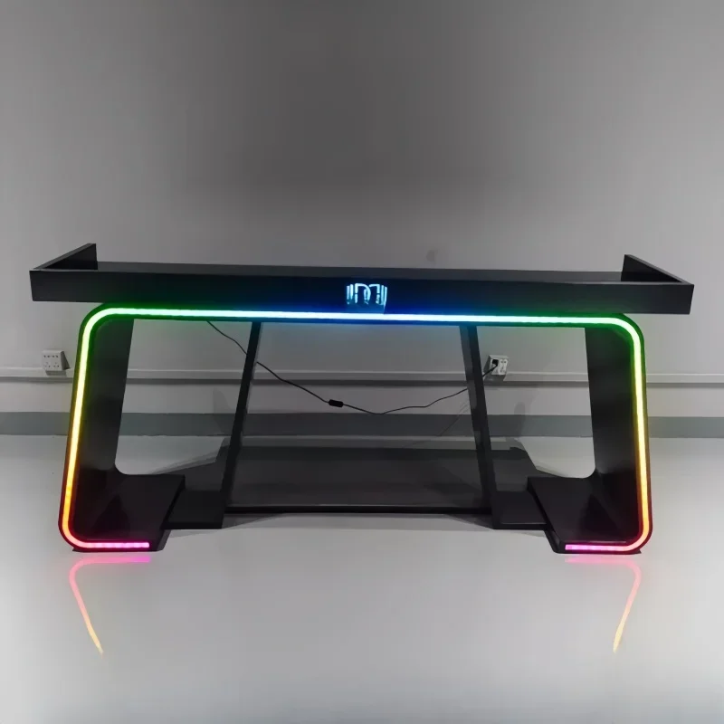Bar-DJ-Tisch, DJ-Tisch, KTV, Partyzimmer, leuchtend, bunt, abnehmbarer LED-DJ-Tisch aus Edelstahl und Acryl