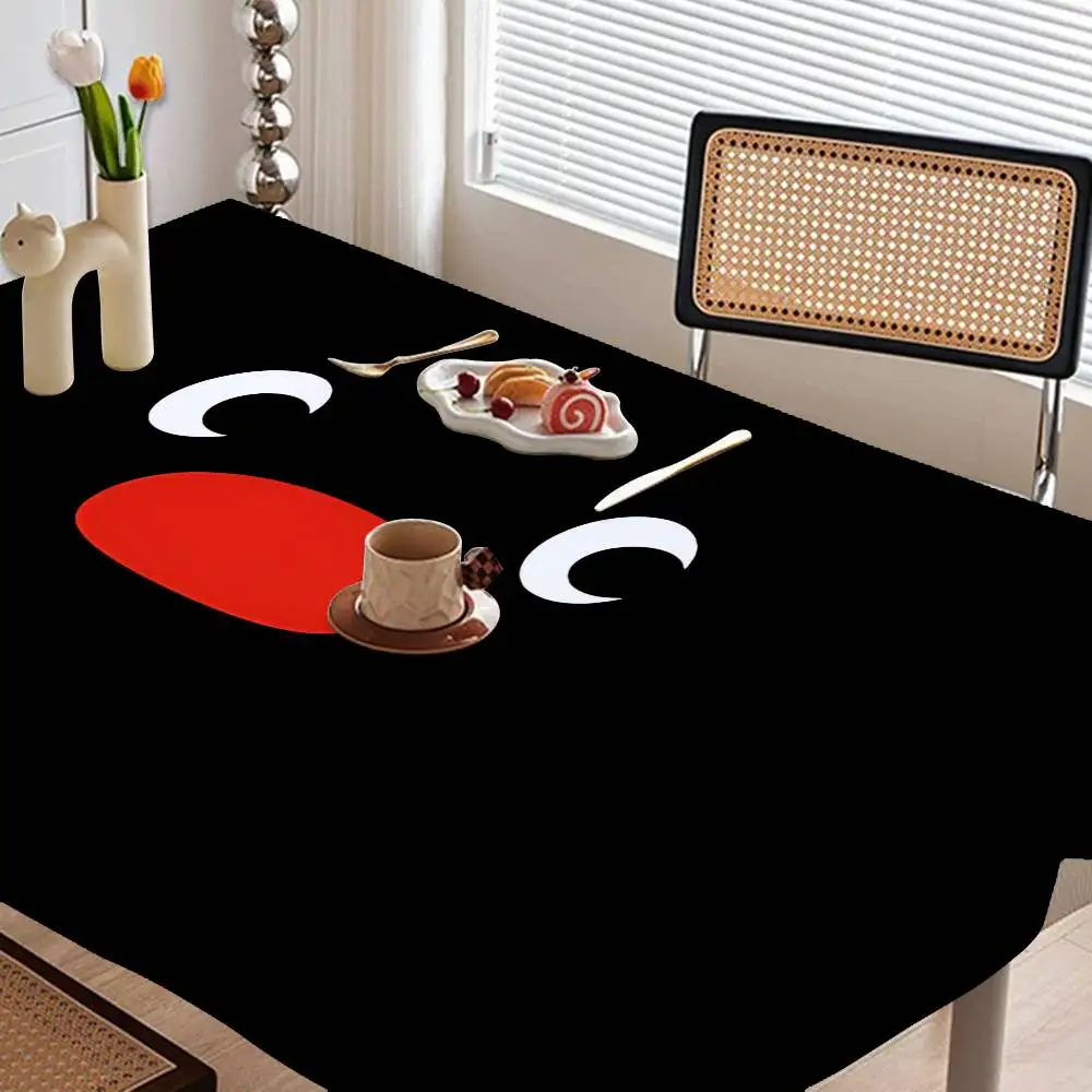 Cartoon Niedliche Pingu Pinguin Hause Tischdecken Esszimmer Dekoration Und Rechteckige Tisch Zubehör Wasserdichte Tuch Anti-fleck Image
