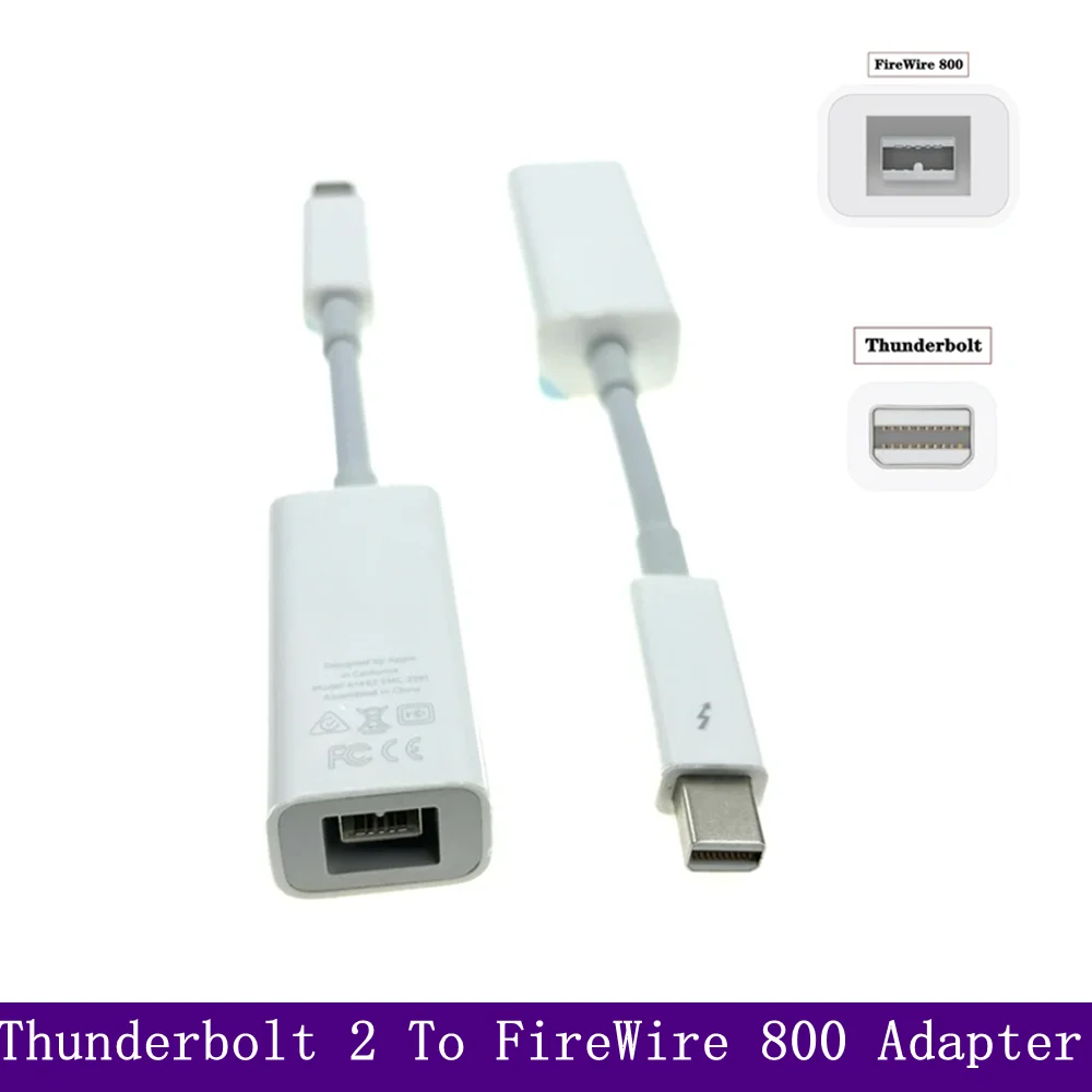 Thunderbolt 2 auf FireWire 800 Adapter Thunderbolt zu Fire 1394B, geeignet für Mac-Computer, ausgestattet mit Thunderbolt-Anschlüssen Image