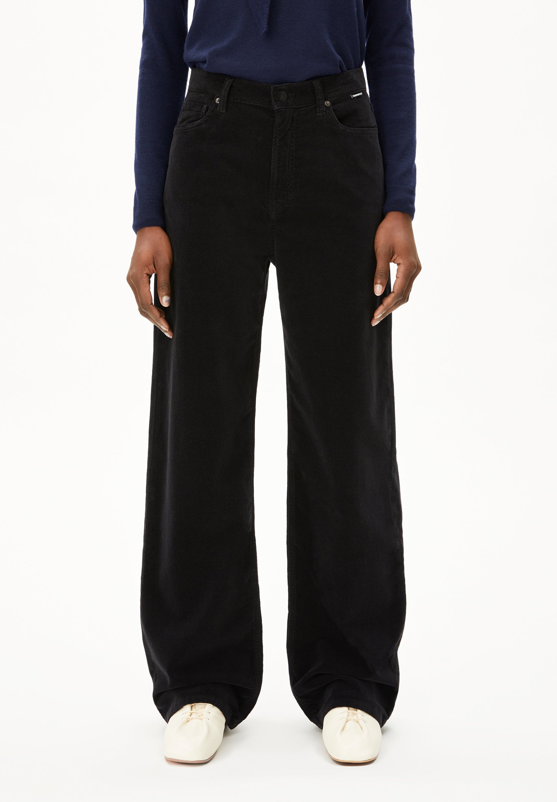 ENIJAA VELVET | Webhose aus Bio-Baumwoll Mix - schwarz (29-32) Image