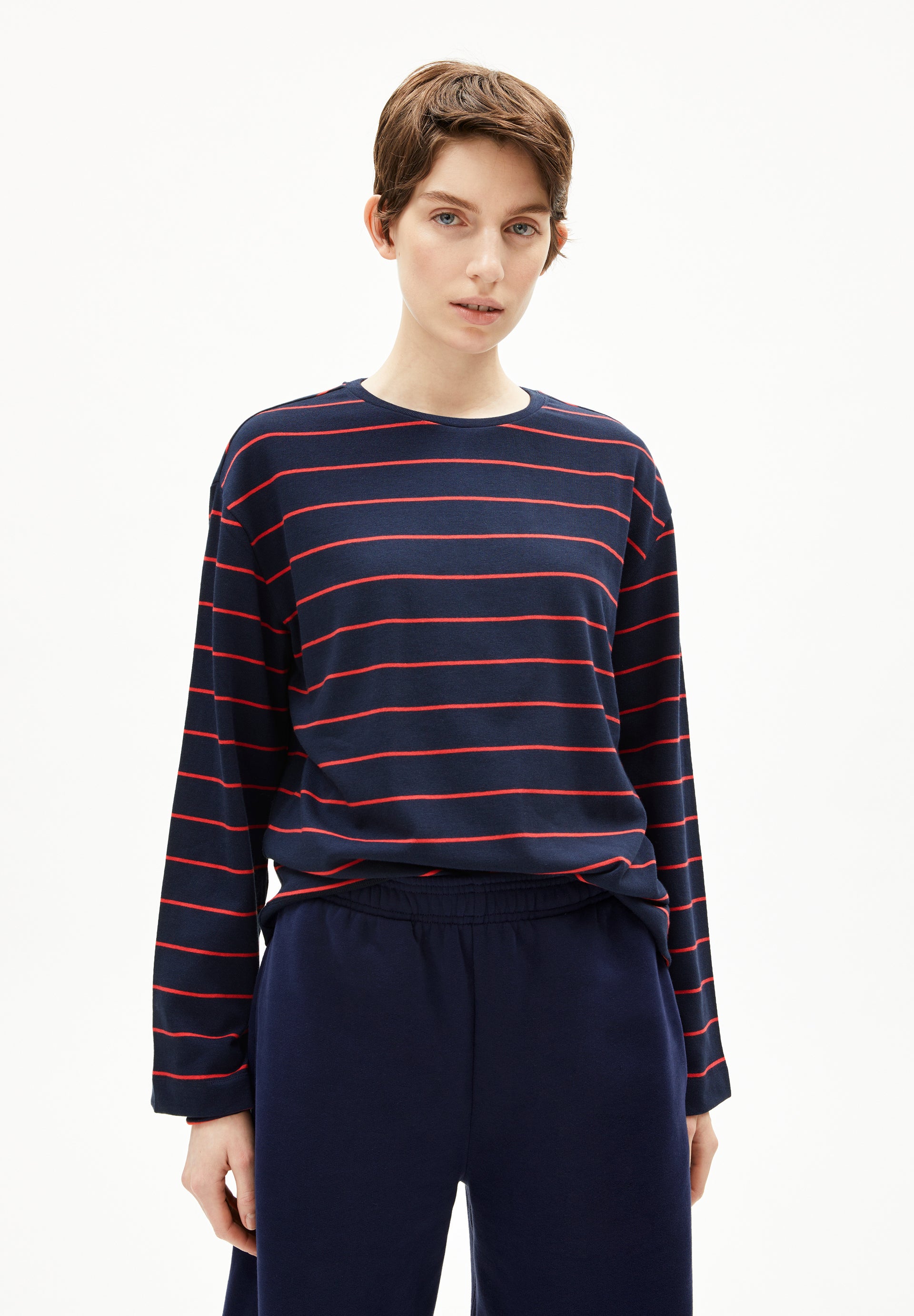 MARYNAA FINE STRIPE | Longsleeve Bio-Baumwoll Mix - mehrfarbig (M) Image