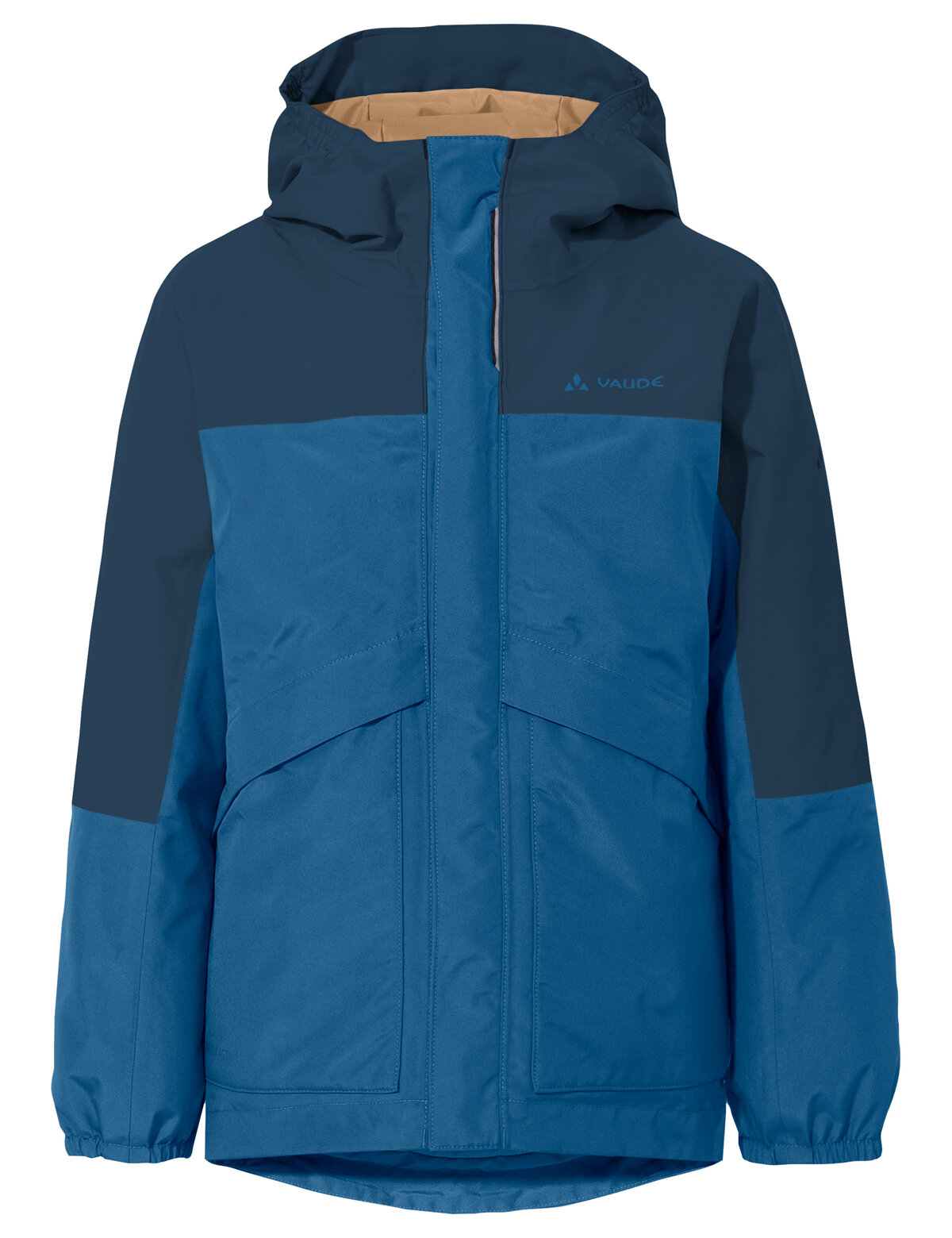 Outdoorjacke VAUDE "KIDS ESCAPE PADDED JACKET", Kinder, Gr. 158/164, blau (ultramarine), Obermaterial: 100% Polyester. Futter: 100% Polyacryl. Wattierung: 100% Polyester, normal, Jacken, Wasserdicht Image