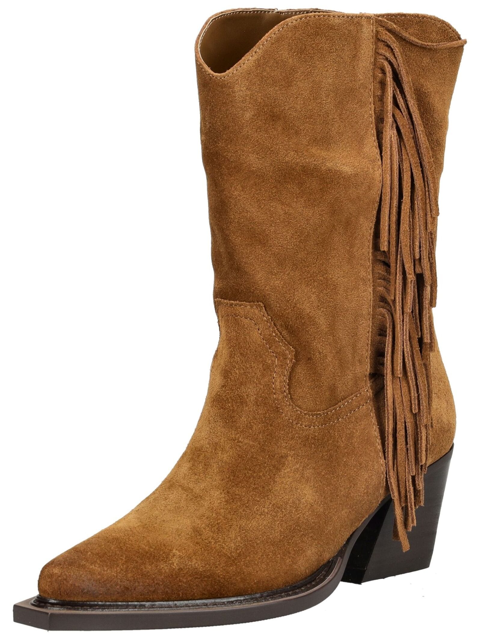 Bikerboots INUOVO "INUOVO Stiefel Leder", Damen, Gr. 39, tan, Leder, Schuhe Bikerboots
