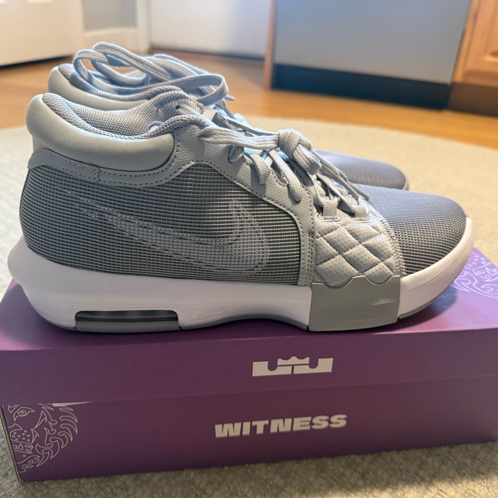 Nike Shoes | Brand New- Men’s Nike Lebron Witness Viii Tb Basketball Shoes | Color: Gray/White | Size: 13