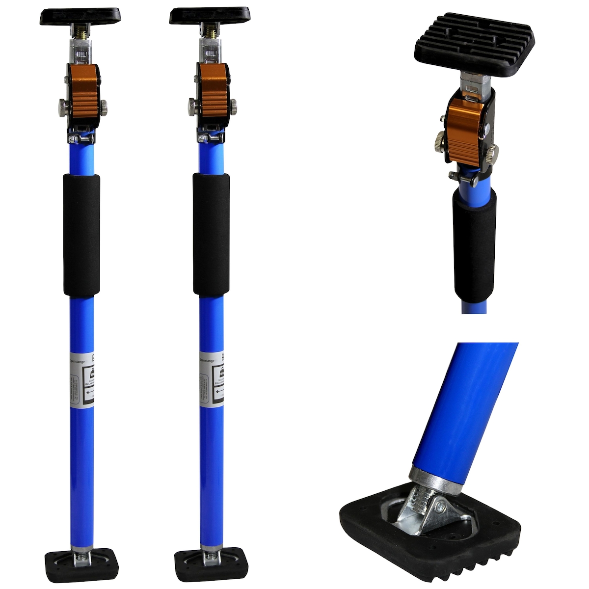 Sperrstange Klemmbalken Ladungssicherung 101-175cm Stahl 60 kg verstellbar S2 2x Image