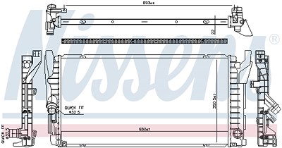 Nissens Kühler, Motorkühlung [Hersteller-Nr. 606385] für Mini Image