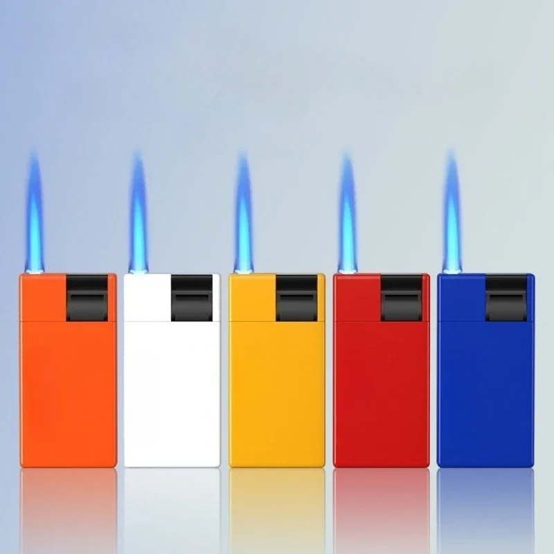 Fackelfeuerzeug, nachfüllbares Metall-Flip-Rad, winddichtes Feuerzeug, bedrucktes recycelbares aufblasbares Feuerzeug, langlebiges Raucherzubehör Image