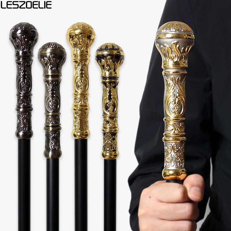 5 Farben 92 cm Luxus Gold Silber Gehstock Eleganter Vintage Abnehmbarer Gehstock für Männer und Frauen Modisches Partyzubehör in Image