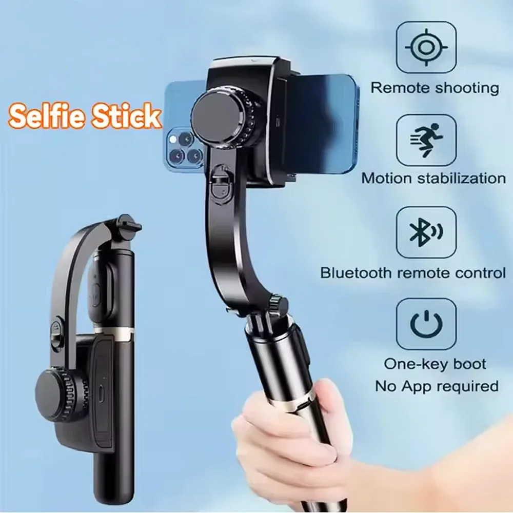FANGTUOSI Handheld Gimbal Smartphone Bluetooth Handheld Stabilisator mit Stativ Selfie Stick Folding Gimbal für Smartphone Xiaomi