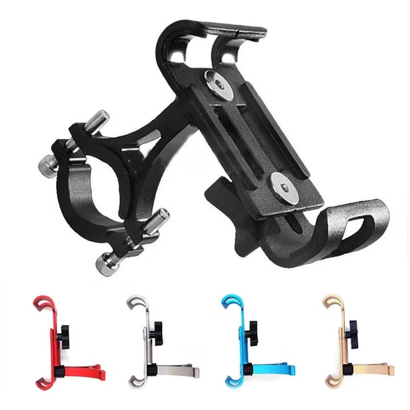Supporto per telefono per bici da moto in metallo con rotazione a 360 gradi Staffa antiscivolo Clip per GPS Supporto per supporto per bicicletta universale per telefono iPhone Huawei