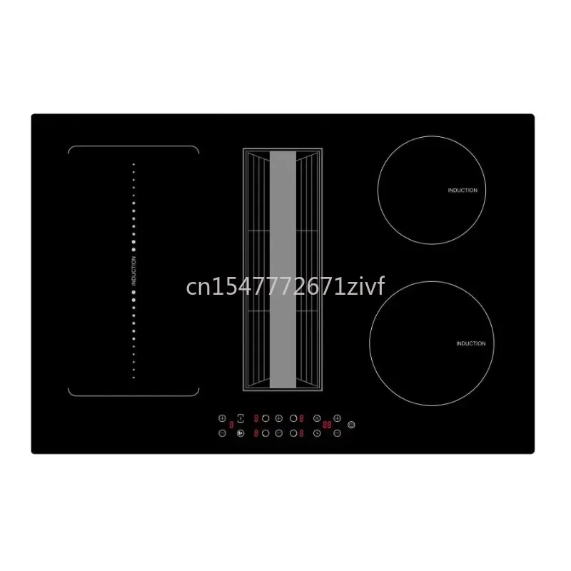 Sprachsteuerung für den Außenbereich, sechs Herd-Induktionskochfeld mit Dunstabzugshaube Image