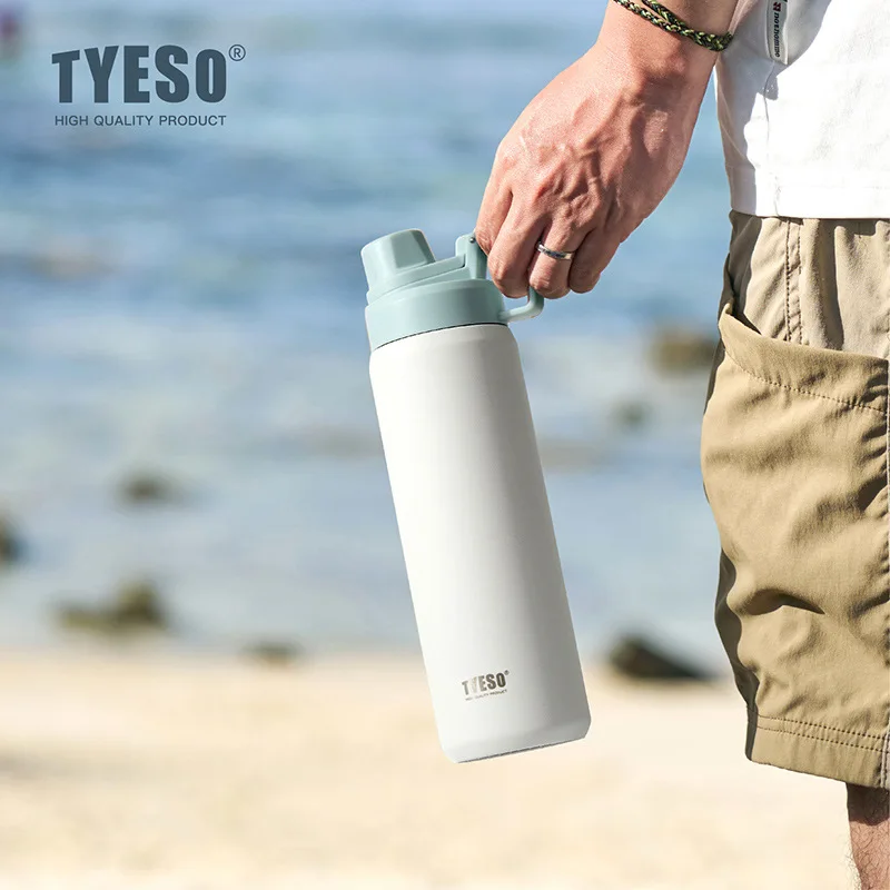 TYESO 750/900/1200/1500 ml Große Kapazität Edelstahl Thermoskanne Tasse Tragbare Sport Topf Outdoor Wasser Tasse Matte Wasserkocher Image