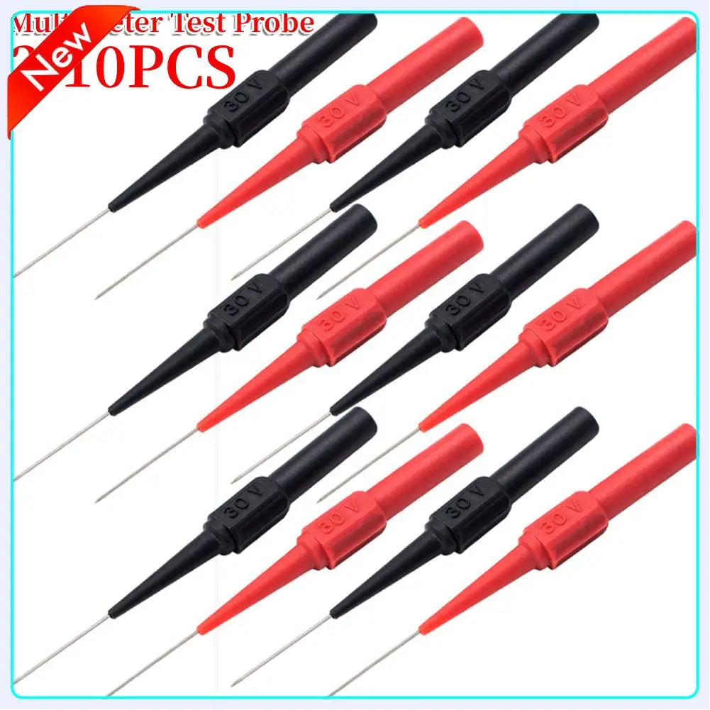 2-10PCS Multimeter Test Sonde 0,7mm 30V Auto Spitze Sonden Diagnose Werkzeuge Test Führt Verlängerung zurück Piercing Nadelspitze Sonden ﻿ Image