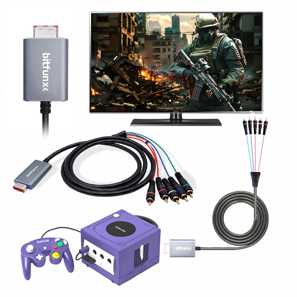 Câble de composant vidéo 5RCA YPbPr pour Console de jeu NGC sortie AV numérique pour Nintendo GameCube