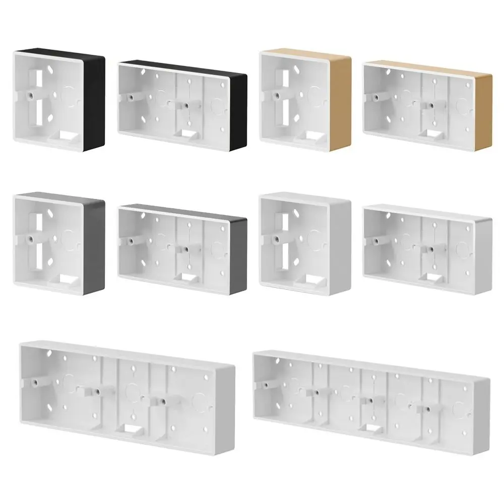 Universelle PVC-Schaltsteckdose, externe Montagebox, Wandoberflächen-Anschlussdose, 86, Typ an der Wand montierter Schalter und Steckdose Image