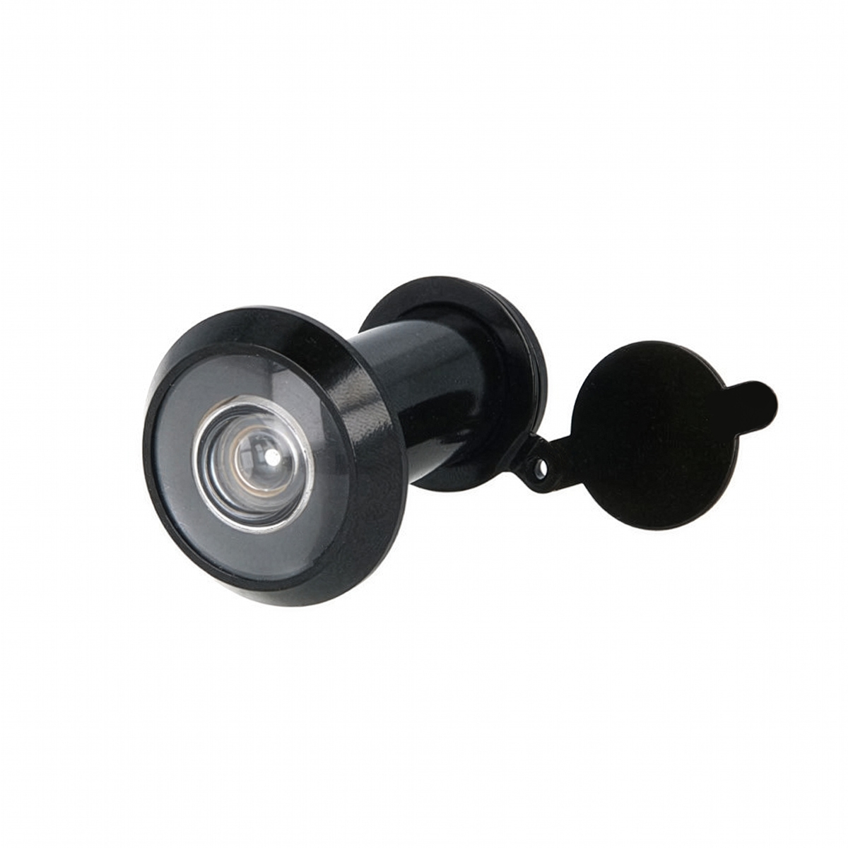 MS Beschläge Türspion Messing Schwarz Türgucker – einfache Montage klare Durchsicht 200° Image