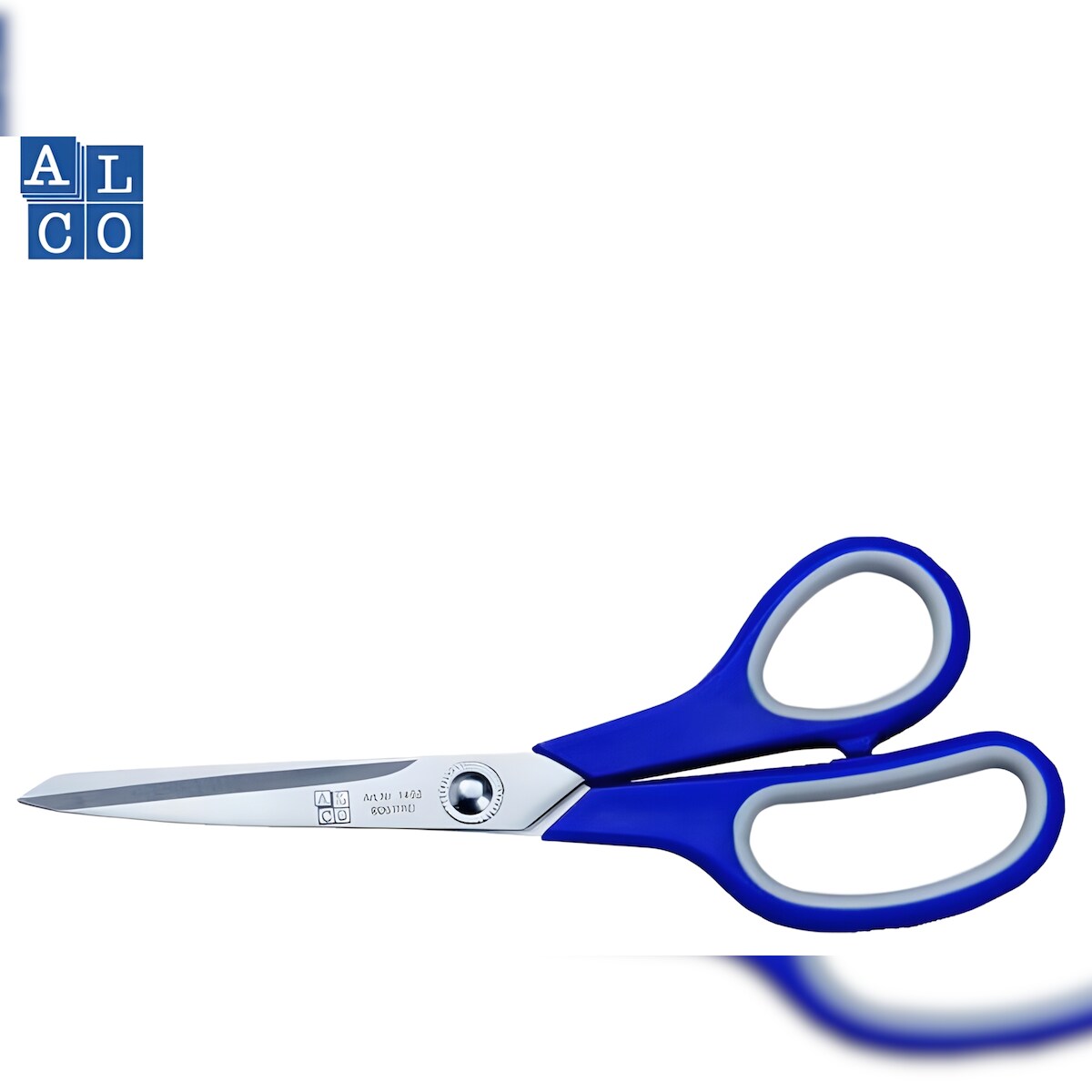 Alco Qualitätsschere Comfort-Cut Edelstahl spitz 215mm blau/grau Image