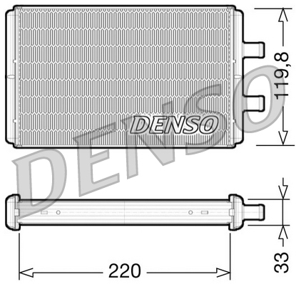 DENSO Wärmetauscher, Innenraumheizung Universal für IVECO 504094083 42564486 DRR12007 Image
