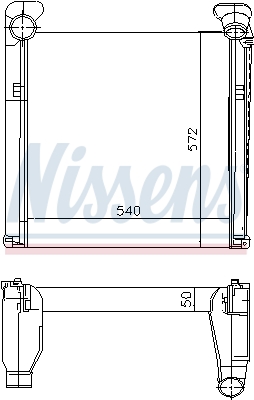 NISSENS Ladeluftkühler Universal für MAN 81061300133 97007 Image