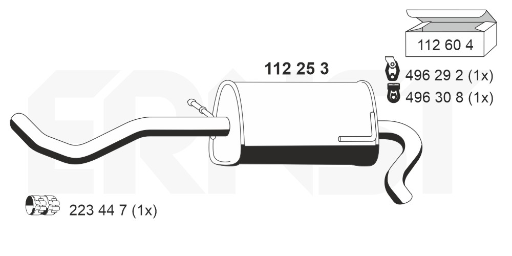 ERNST Endschalldämpfer 112253 für VAG Image