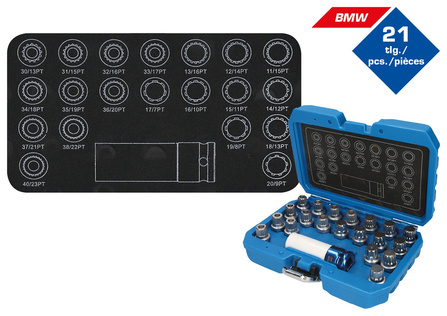 Brilliant Tools Felgenschloss-Sortiment für BMW, 21-tlg BT691230 Universal Image