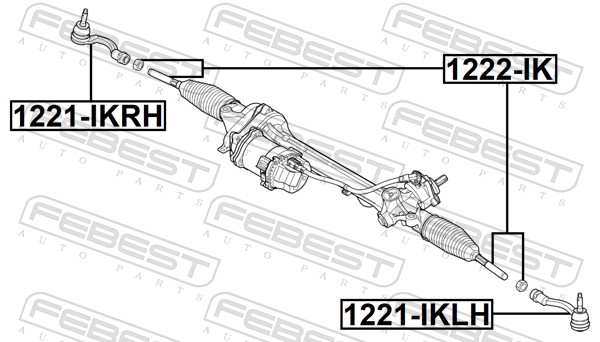 FEBEST Axialgelenk, Spurstange 1222-IK vorne rechts links für HYUNDAI 57700-J5220 57700-J5420 57700-J5200 Image