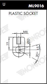 MONROE Gasfeder, Koffer-/Laderaum ML5864 370N für DACIA 8200735264 Image