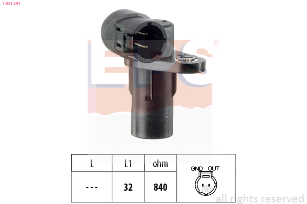 EPS Impulsgeber, Kurbelwelle Sensor, Drehzahl Kurbelwelle,Sensor, für MITSUBISHI RENAULT SUZUKI GENERAL MOTORS VAUXHALL VOLVO NISSAN OPEL 93857630 23 Image