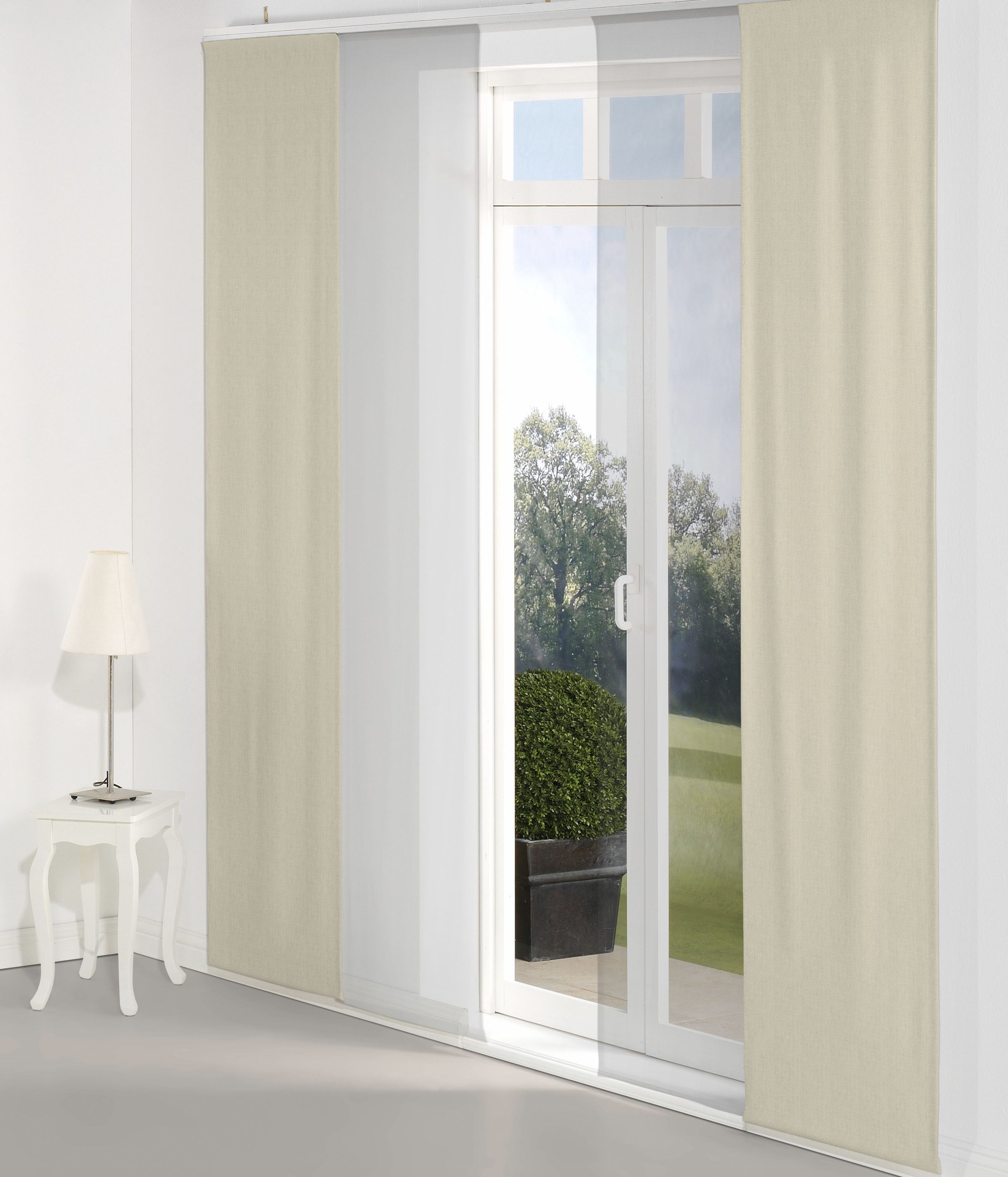 Schiebegardine WIRTH "Torbole" Gr. 1, braun (schlamm), B:60cm H:145cm, Jacquard, Baumwolle, Polyester, Gardinen Image