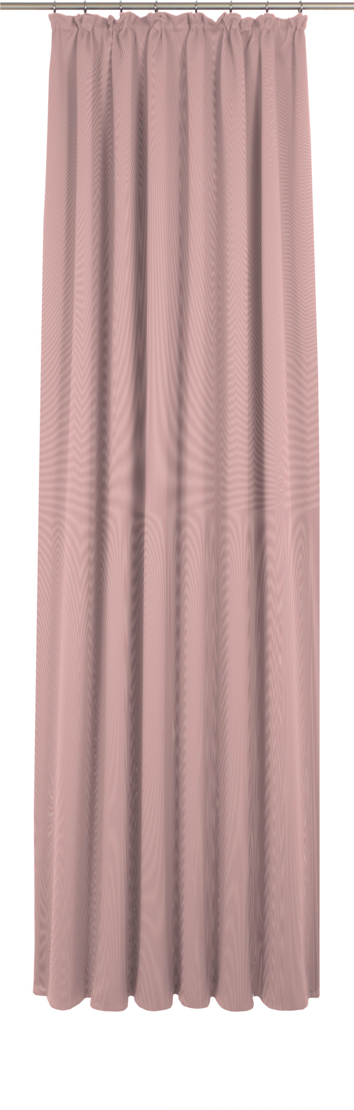 Vorhang ADAM "Uni Collection", rosa (rosa, deutsch (de), englisch (en), finnisch (fi), französisch (fr)), B:142cm H:275cm, Jacquard, Baumwolle (Bio-Baumwolle), Gardinen, aus 100% Bio-Baumwolle Image