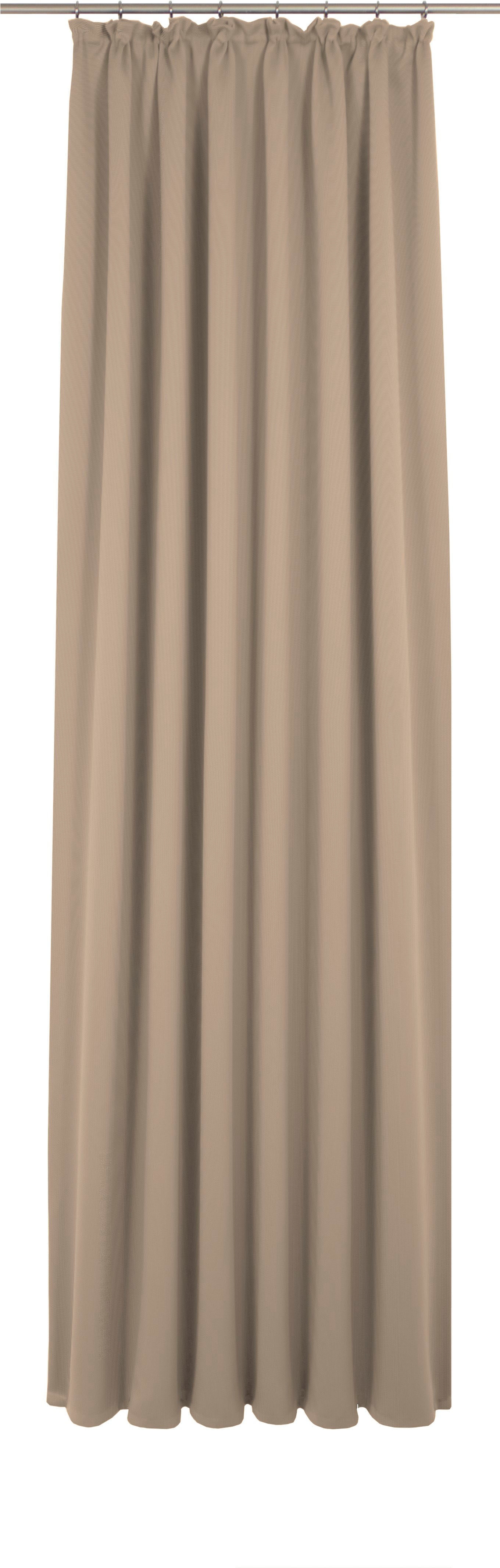 Vorhang ADAM "Uni Collection", braun (hellbraun), B:142cm H:185cm, Jacquard, Baumwolle (Bio-Baumwolle), Gardinen, aus 100% Bio-Baumwolle Image