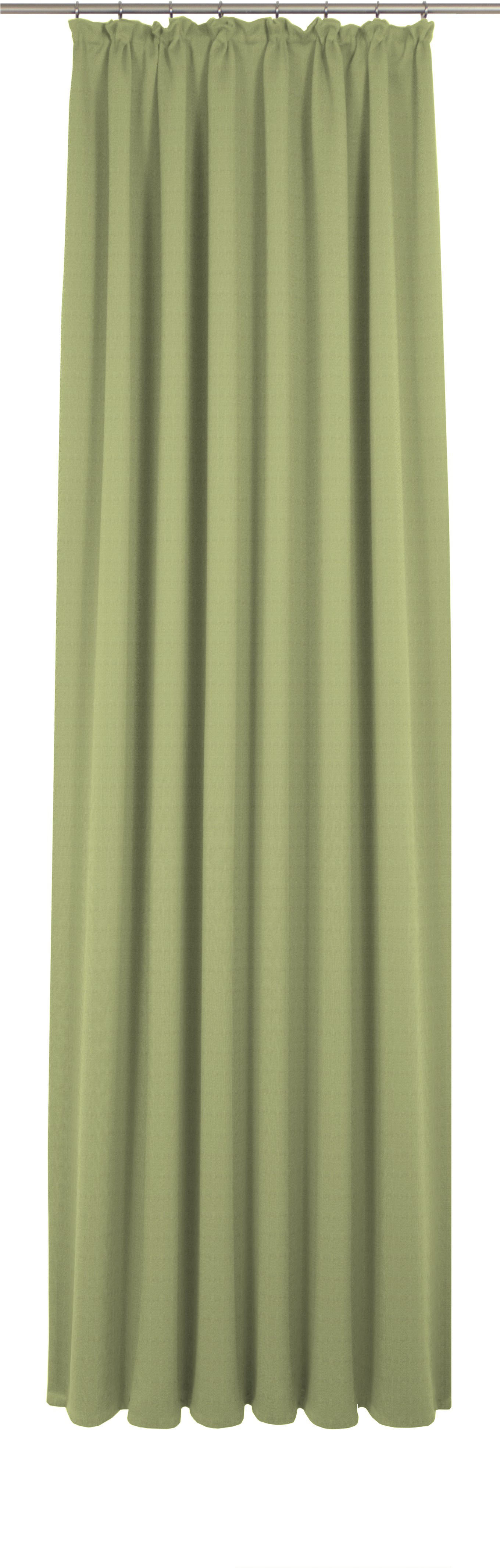 Vorhang ADAM "Uni Collection", grün, B:142cm H:295cm, Jacquard, Baumwolle (Bio-Baumwolle), Gardinen, aus 100% Bio-Baumwolle Image